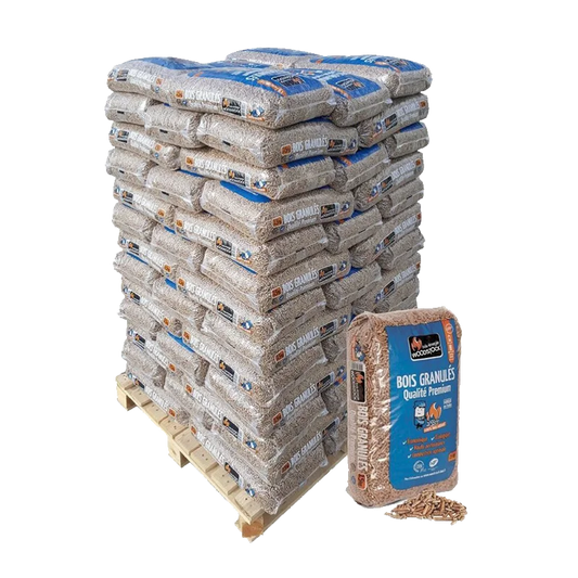 Französische Holzpellets Woodstock® Premium – Palette 1170kg (78 Säcke)