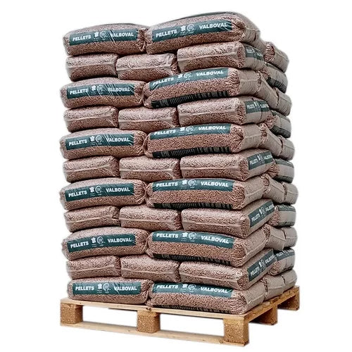 Französische Holzpellets Valboval Premium – Palette 975kg (65 Säcke)